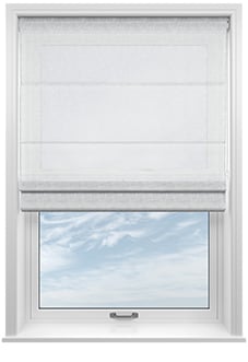 Kalahari Voile, Pure White - Motorised Roman Blind